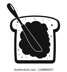 Spread bread icon. Simple illustration of spread bread vector icon for web design isolated on white background