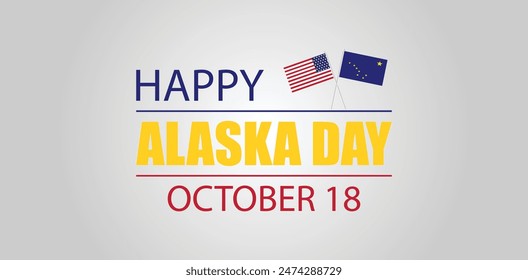 Difunda alegría en el Día de Alaska con una vibrante ilustración de bandera