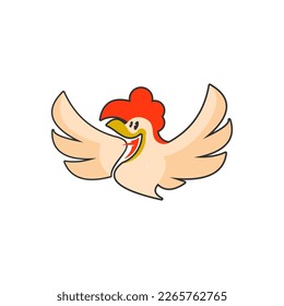 Spread Chicken Wing Rooster Mascot Idea