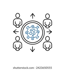 spread concept line icon. Simple element illustration. spread concept outline symbol design.
