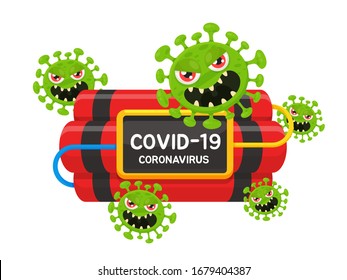 The spread of the corona virus is like a time bomb that counts down the time to destroy humans.