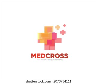 Spread Cross For Emergency Symbols And Medical Service Logo