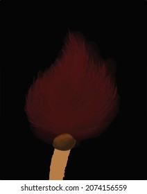 The spread of fire. One whole match isolated to stop the fire. Stop destruction concept vector illustration