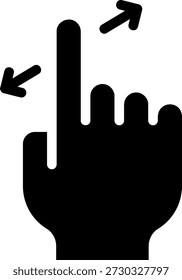 spread glyph icon illustration vector