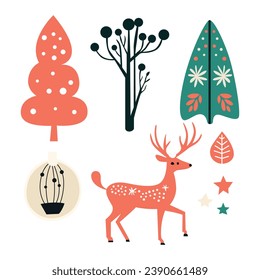 Spread holiday cheer with our festive vector set Merry Christmas and Happy New Year. Perfect for creating joyful designs and celebrating the season.