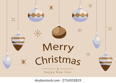 Spread holiday cheer with this beautiful Merry Christmas template design. Crafted with festive colors, classic Christmas elements, and stylish typography, it is ideal for greeting cards, social media 
