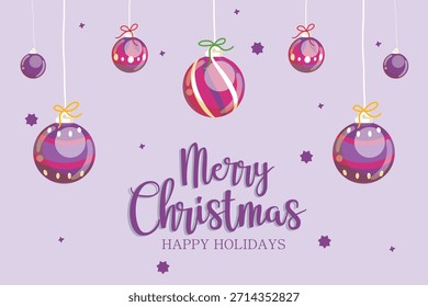 Spread holiday cheer with this beautiful Merry Christmas template design. Crafted with festive colors, classic Christmas elements, and stylish typography, it is ideal for greeting cards, social media 