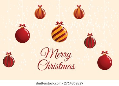 Espalhe a alegria das férias com este belo design de modelo de Feliz Natal. Trabalhado com cores festivas, elementos clássicos de Natal e tipografia elegante, é ideal para cartões de felicitações, mídias sociais 