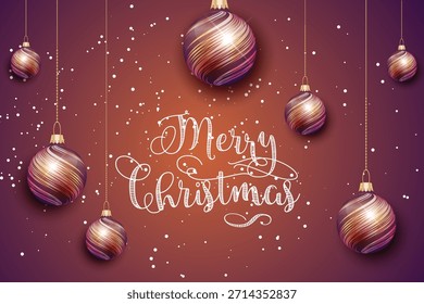 Espalhe a alegria das férias com este belo design de modelo de Feliz Natal. Trabalhado com cores festivas, elementos clássicos de Natal e tipografia elegante, é ideal para cartões de felicitações, mídias sociais 