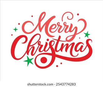Spread holiday cheer with this Merry Christmas typography t-shirt design, perfect for festive apparel, holiday gifts, and seasonal projects that capture the spirit of Christmas.