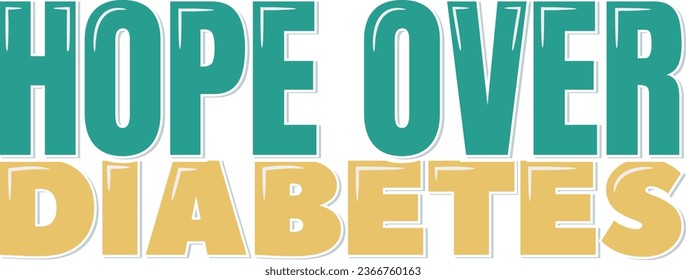 Propaga esperanza y positividad en el Día Mundial de la Diabetes con este inspirador diseño vectorial de letras.
