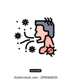 Spread Icon. Coronavirus Protection Related Vector Icons. Contains such Icons as Protective Measures, Coronavirus Symptoms, Incubation Period, and more. EPS10