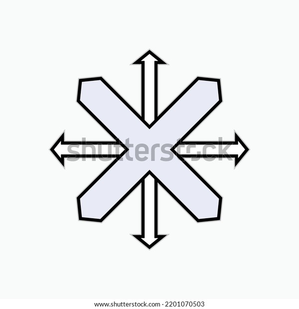 Spread Icon Expansion Distribute Symbol Vector Stock Vector (Royalty ...