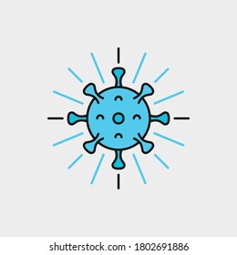Verbreitung eines farbigen Infusionsbildes auf isoliertem Hintergrund. COVID-19, Corona Virus Concept Icon.