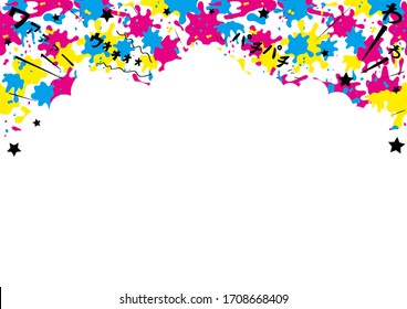spread ink pattern background and speech bubble
 yell of Japanese character  "Wow wow" "clap,clap""oh"