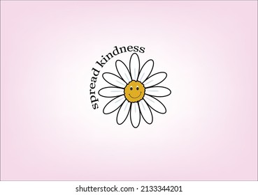 spread kindness daisy flower vector art
