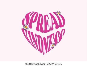 spread kindness daisy flower vector art