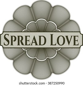 Spread Love abstract linear rosette