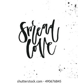 Spread love - christmas wishes lettering series.