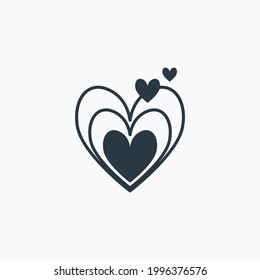 Spread love icon isolated on clean background. Spread love icon concept drawing icon in modern style. Vector illustration for your web mobile logo app UI design.