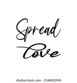 spread love letter black quote