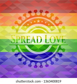 Spread Love lgbt colors emblem 