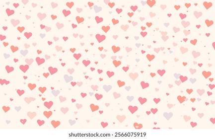 Spread love this Valentine's Day with this charming heart pattern! A delightful hearts shapes on a soft background. Concept: cards, wrapping paper, romantic digital designs, love day, party, napkins