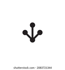 Spread, Moleküle einfaches Symbol Logo, Vektorgrafik