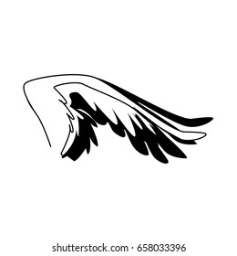 spread out bird or angel wing feathers icon