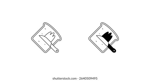 spread set icon with white background vector stock illustration