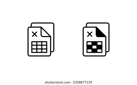 Spread Sheet icon design with white background stock illustration