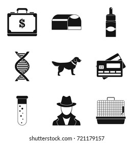 Spread of virus icons set. Simple set of 9 spread of virus vector icons for web isolated on white background