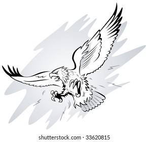 Spread Winged Eagle with Claws