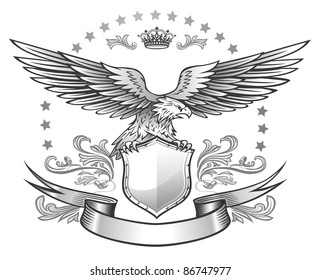 Spread winged eagle insignia