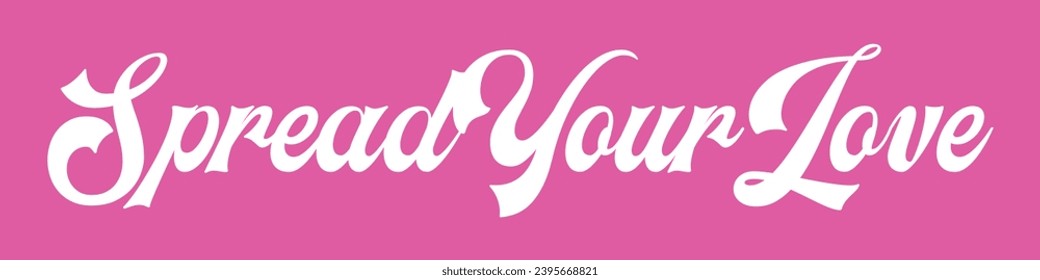 Spread your love on pink background.