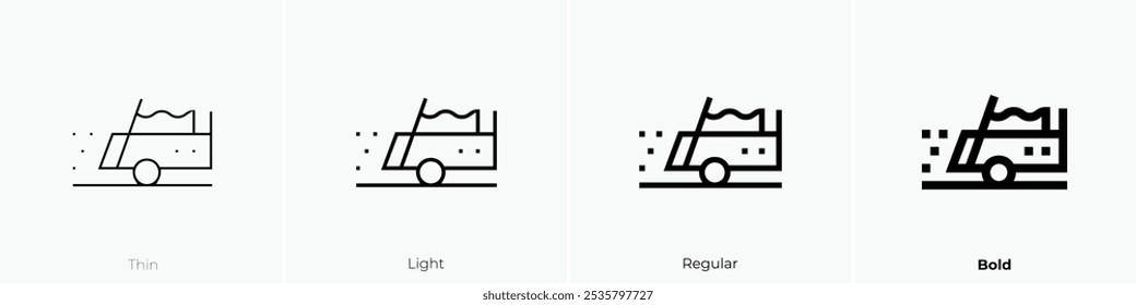 spreader icon. Thin, Light Regular And Bold style design isolated on white background
