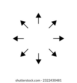 Spreading Arrow. Expansion, Symbol of All Directions.