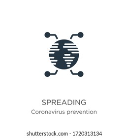 Spreading icon vector. Trendy flat spreading icon from Coronavirus Prevention collection isolated on white background. Vector illustration can be used for web and mobile graphic design, logo, eps10