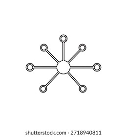 Difundir icono lineal. Ilustración de línea delgada. Símbolo de contorno de metáfora abstracta de distribución. Dibujo de contorno aislado de Vector
