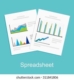 Spreadsheet Concept Illustration Stock Vector (Royalty Free) 311841806 ...