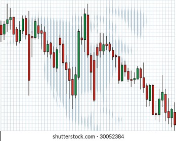 Spreadsheet data and business charts Candle North America