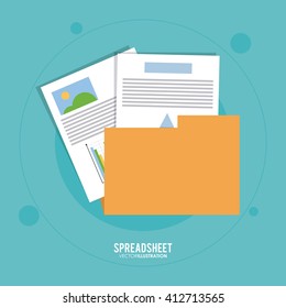 Spreadsheet design, business and infographic concept, 