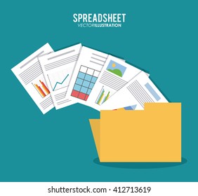 Spreadsheet design, business and infographic concept, 
