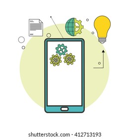 Spreadsheet design, technology and infographic concept