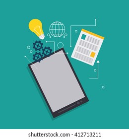 Spreadsheet design, technology and infographic concept