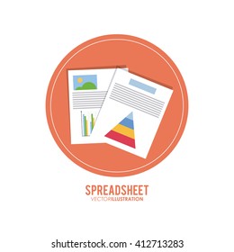Spreadsheet design, technology and infographic concept