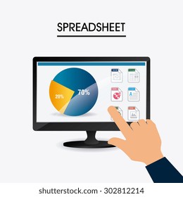 Spreadsheet digital design, vector illustration eps 10.