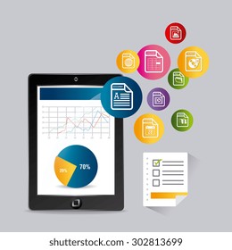 Spreadsheet digital design, vector illustration eps 10.