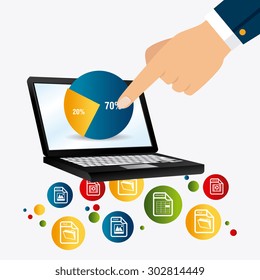 Spreadsheet digital design, vector illustration eps 10.