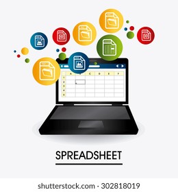 Spreadsheet digital design, vector illustration eps 10.